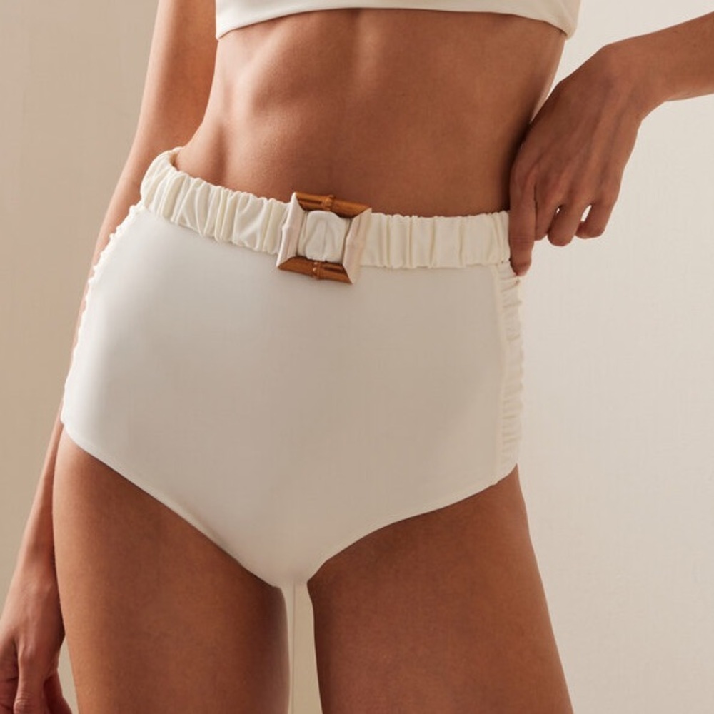 NWT Johanna Ortiz Mahaba High-Waisted Bikini Bottoms size M